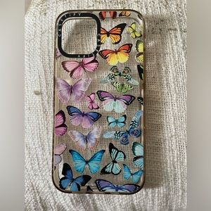 Casetify butterfly rainbow case, iPhone 12/12pro, clear